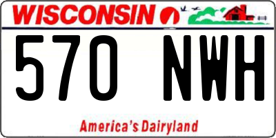 WI license plate 570NWH
