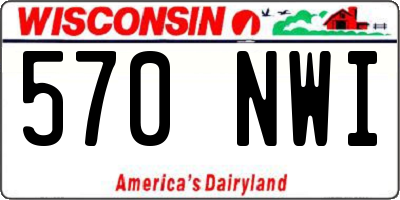 WI license plate 570NWI