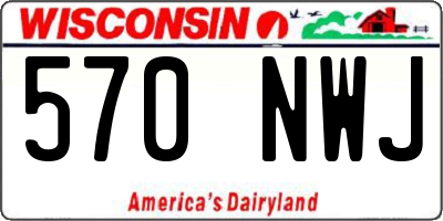 WI license plate 570NWJ