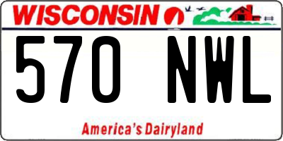 WI license plate 570NWL