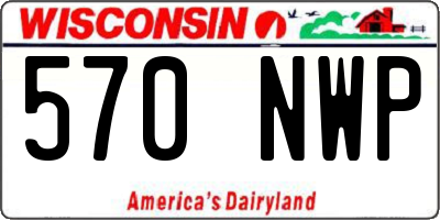 WI license plate 570NWP
