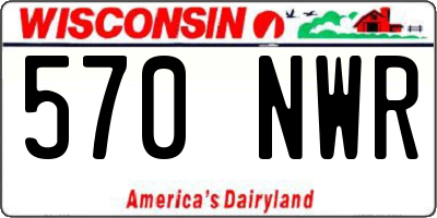 WI license plate 570NWR