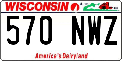 WI license plate 570NWZ