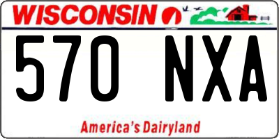 WI license plate 570NXA