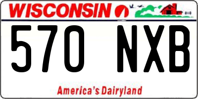 WI license plate 570NXB