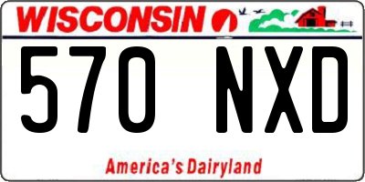 WI license plate 570NXD