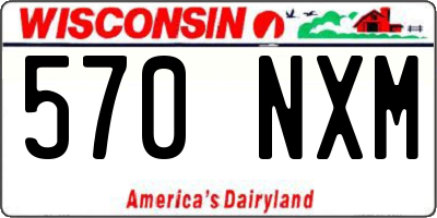 WI license plate 570NXM