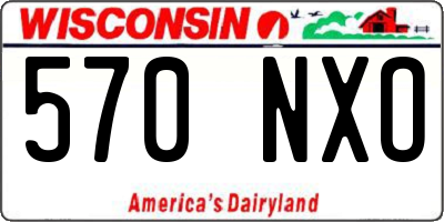 WI license plate 570NXO
