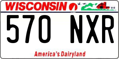 WI license plate 570NXR