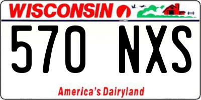 WI license plate 570NXS