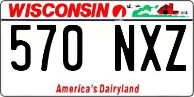 WI license plate 570NXZ