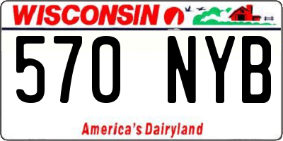 WI license plate 570NYB
