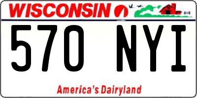 WI license plate 570NYI