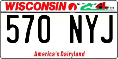 WI license plate 570NYJ