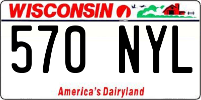 WI license plate 570NYL