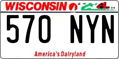 WI license plate 570NYN