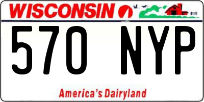 WI license plate 570NYP