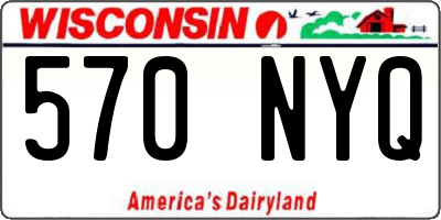 WI license plate 570NYQ