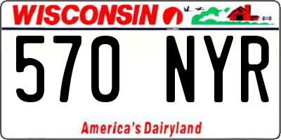 WI license plate 570NYR