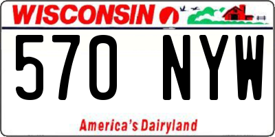 WI license plate 570NYW