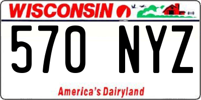 WI license plate 570NYZ