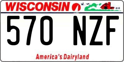 WI license plate 570NZF