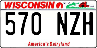 WI license plate 570NZH