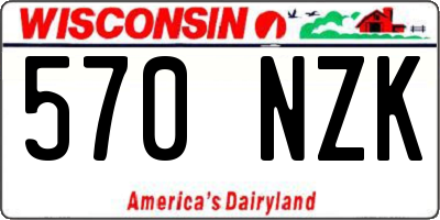 WI license plate 570NZK