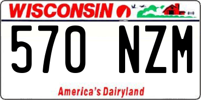 WI license plate 570NZM