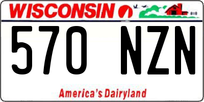 WI license plate 570NZN