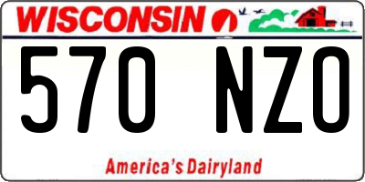 WI license plate 570NZO