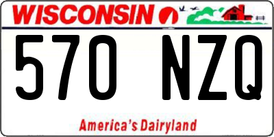 WI license plate 570NZQ