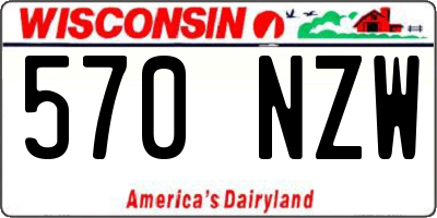 WI license plate 570NZW