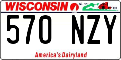 WI license plate 570NZY