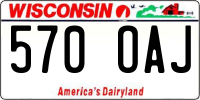 WI license plate 570OAJ