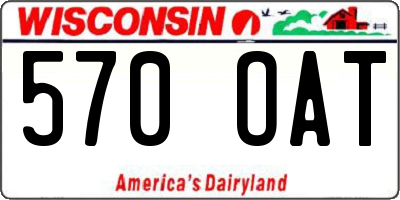 WI license plate 570OAT