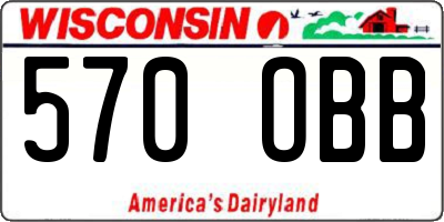 WI license plate 570OBB