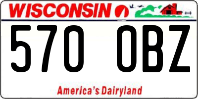WI license plate 570OBZ