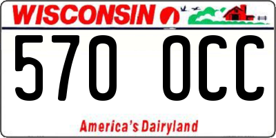 WI license plate 570OCC