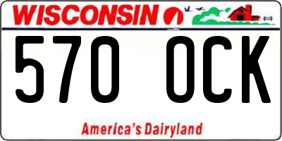 WI license plate 570OCK