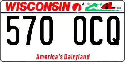 WI license plate 570OCQ
