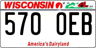 WI license plate 570OEB