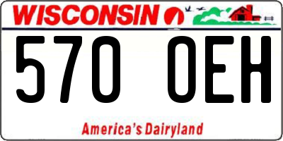 WI license plate 570OEH