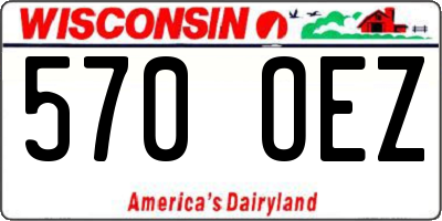 WI license plate 570OEZ