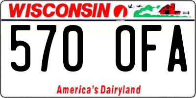 WI license plate 570OFA