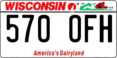 WI license plate 570OFH