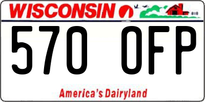 WI license plate 570OFP