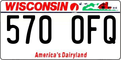 WI license plate 570OFQ