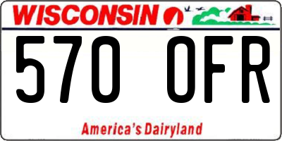 WI license plate 570OFR