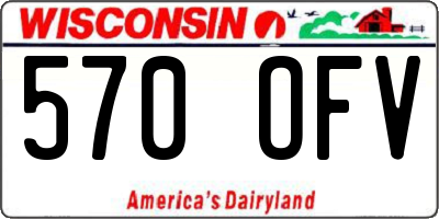 WI license plate 570OFV